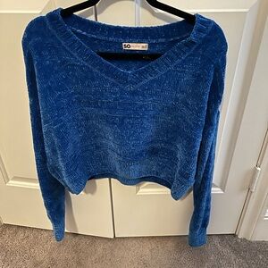 Blue cropped sweater